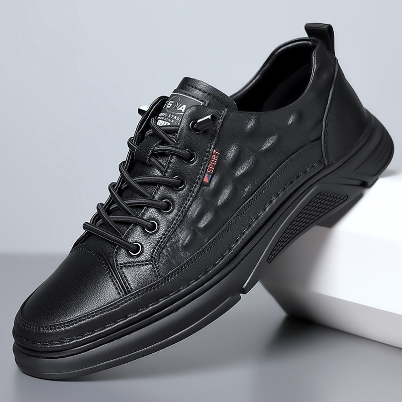 Men's Genuine White Low-cut Fashion Light Sports Casual Shoes