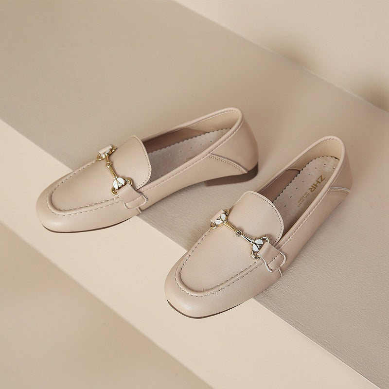 Women's Button Pumps Commuter Two-way Wear One Casual Shoes