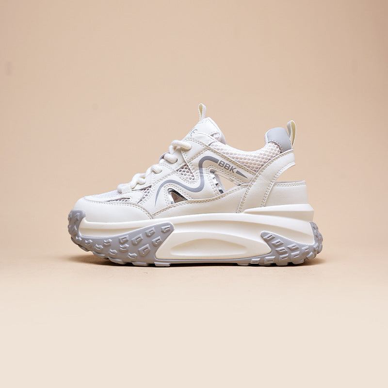 Women's Hollow Summer Height Increasing Insole Mesh Casual Shoes