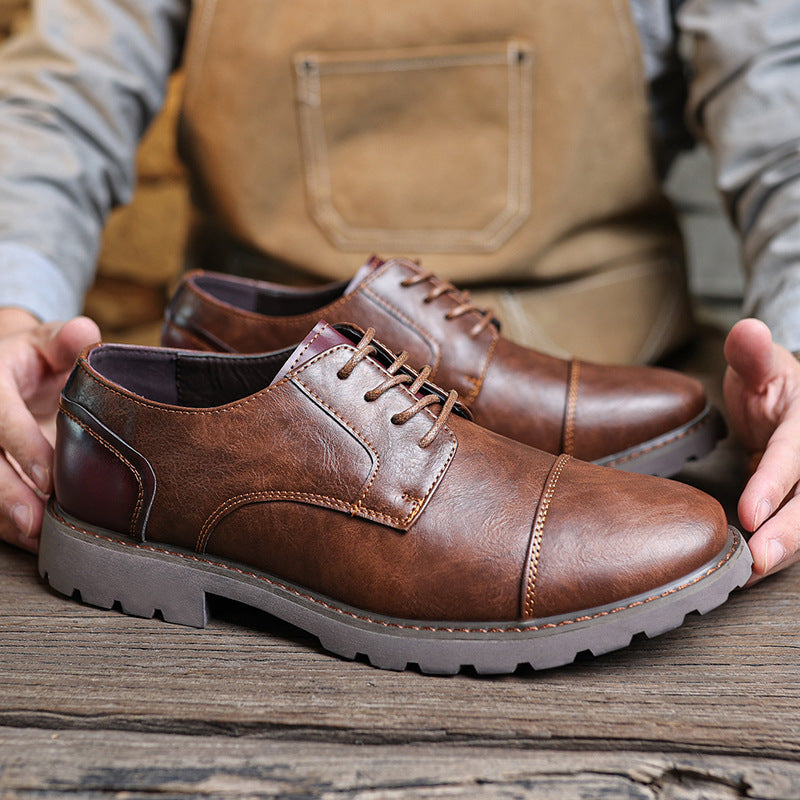 Men's Martin Summer British Style Retro Leather Shoes