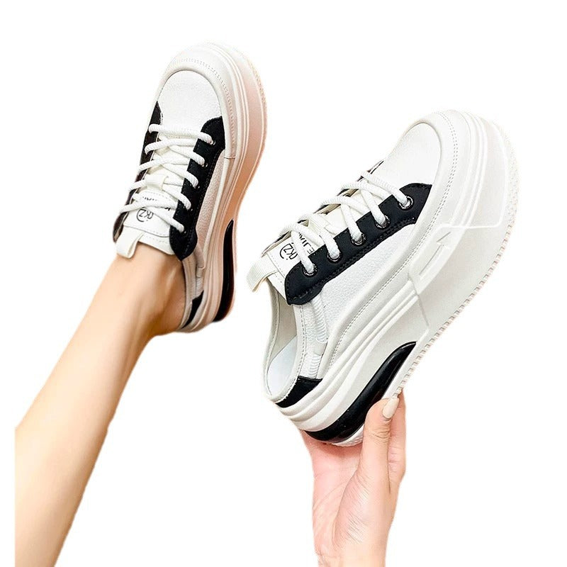 Women's Closed Toe Half Outdoor Lazy Platform Slippers