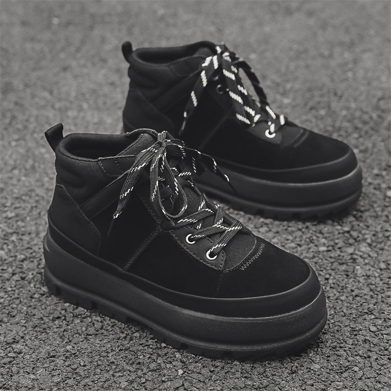 Men's Short Comfortable Fashion Waterproof Platform Resin Canvas Shoes