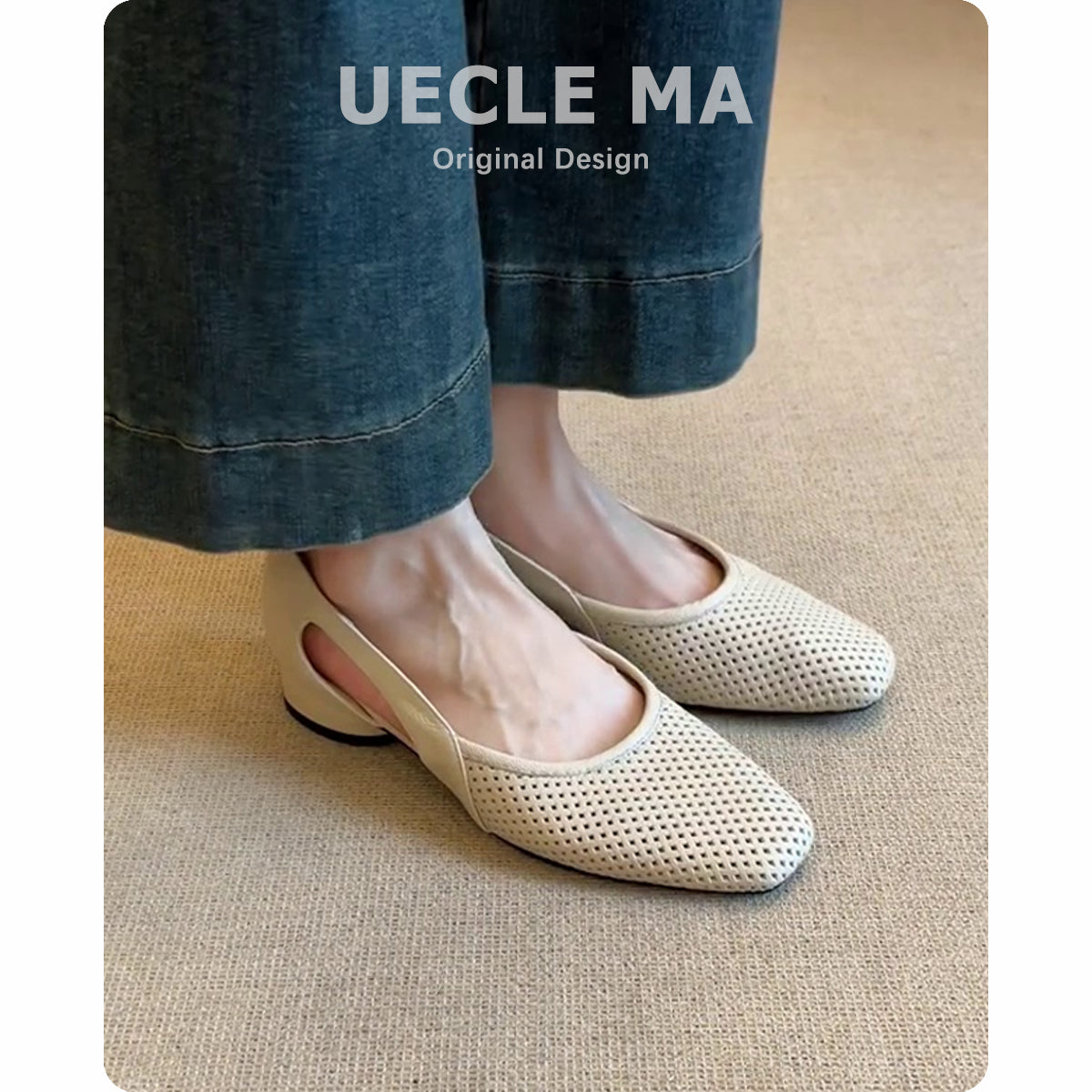 Soft Sheepskin French Cool Pumps Female Square Toe Heels