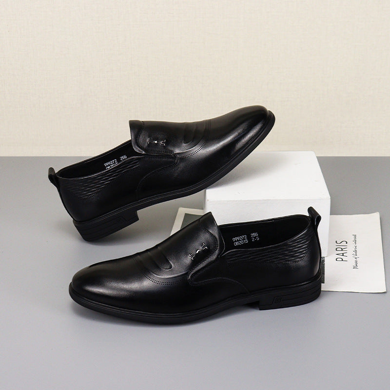 Men's First Layer Cowhide Business Four Genuine Leather Shoes