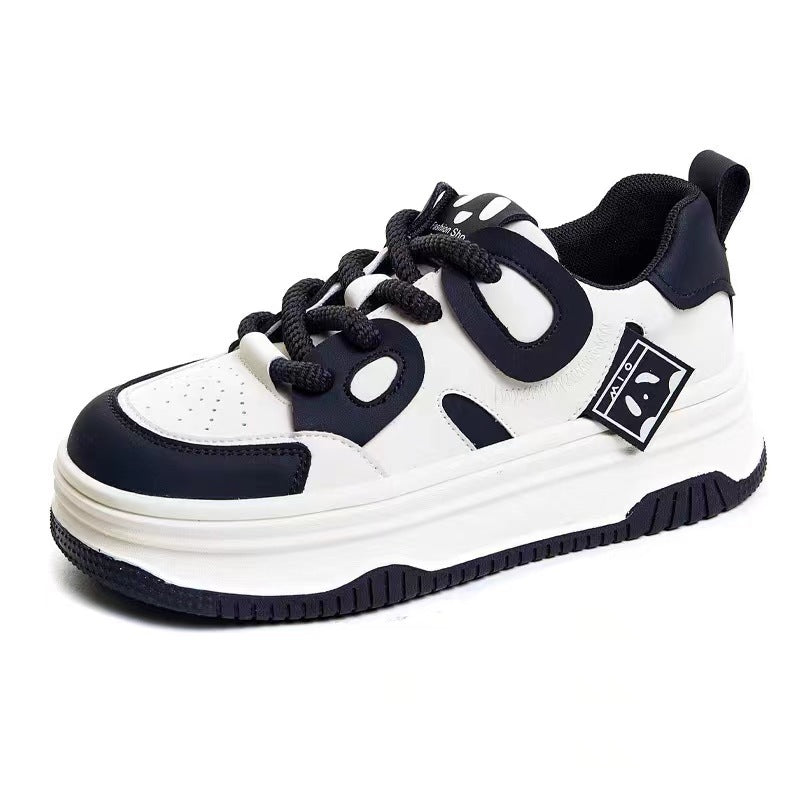 Women's & Men's White Thick-soled Ugly Cute Big Head Men's Shoes