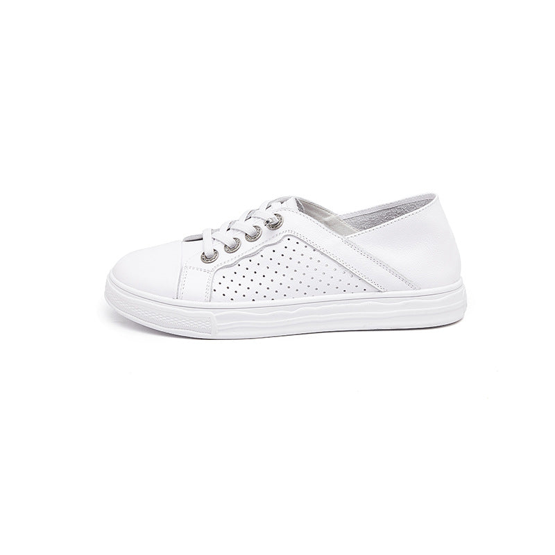 Women's White Summer Round Toe Fashion Sports First Casual Shoes