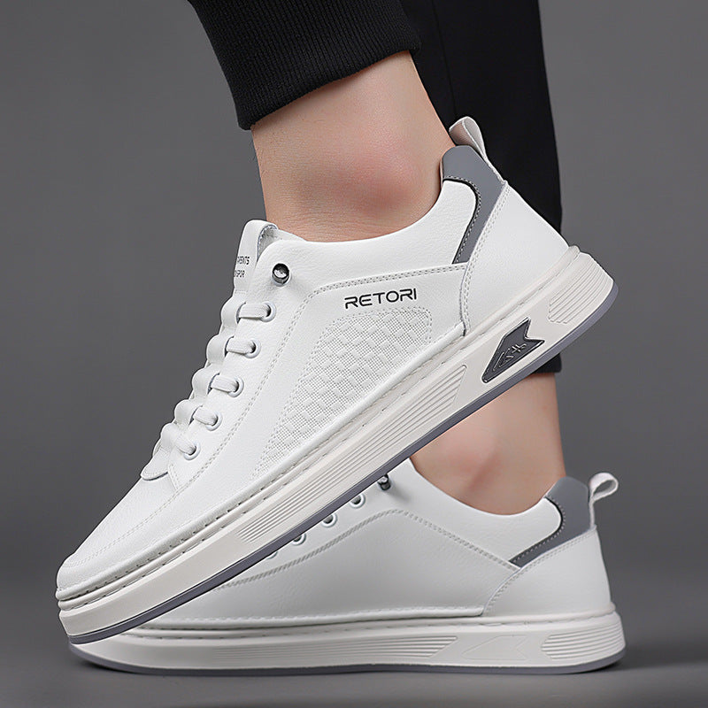 Men's Unique Summer White Fashion Platform Sneakers