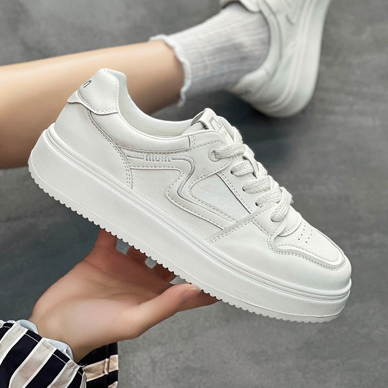Women's White Autumn Small Size Breathable Skateboard Casual Shoes