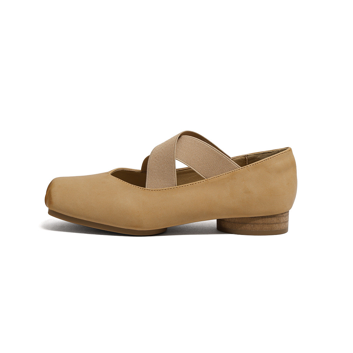 Women's Retro French Pig Nose Chunky Cross Women's Shoes