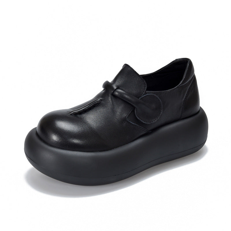 Women's Velcro Small British Buckle Platform First Casual Shoes