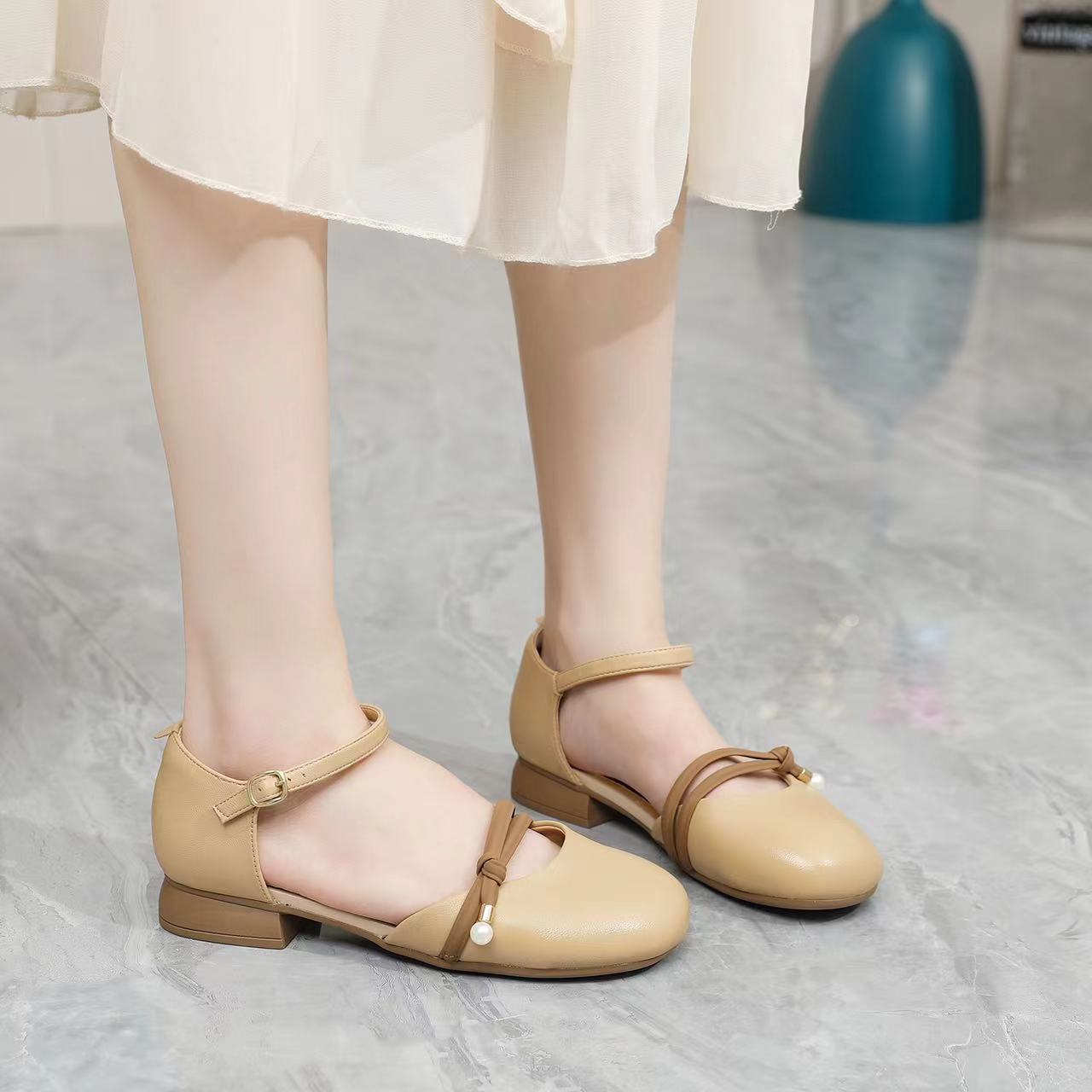Women's Summer Chunky Hollow With Skirt Not Tired Feet Heels