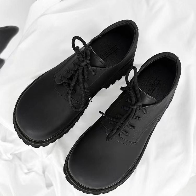 Women's & Men's Derby Summer Big Head Platform Leather Shoes