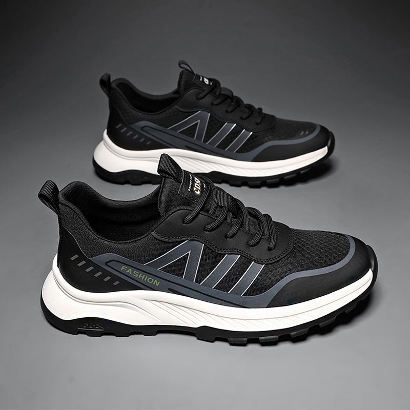 Men's Breathable Mesh Surface Fashion Commuting Soft Bottom Sneakers