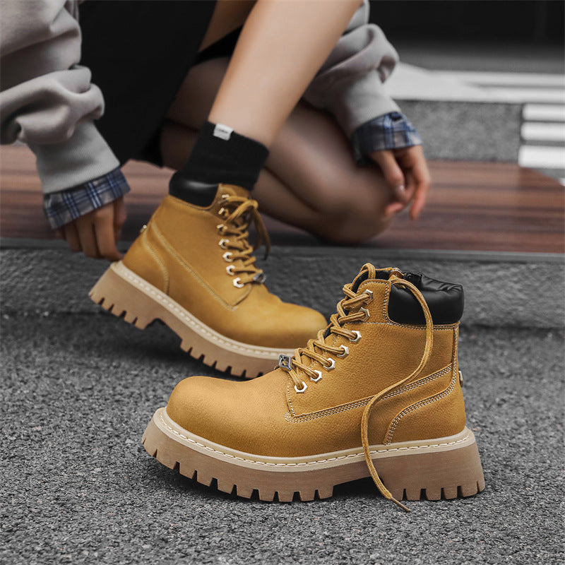 Men's Martin Thick Sole Increased British Style Winter Boots