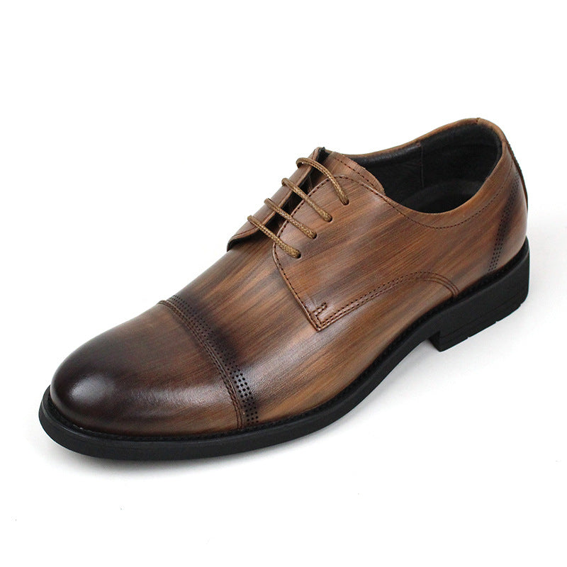 Men's Round Toe Business Breathable Formal Suit Commuter Leather Shoes