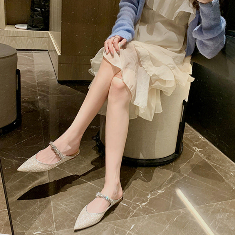 Women's Pumps Closed Toe Half Summer Outer Slippers