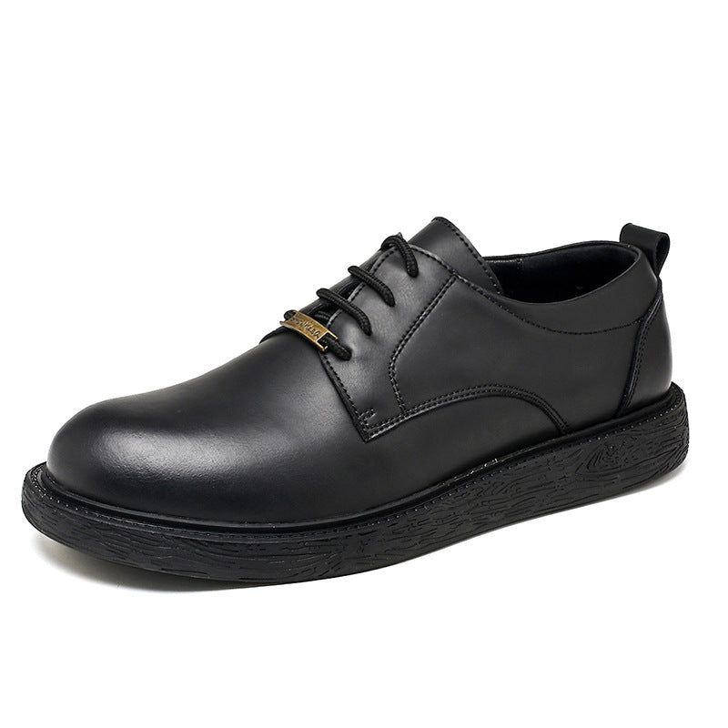Men's Korean Style Trendy British Versatile Low-cut Leather Shoes