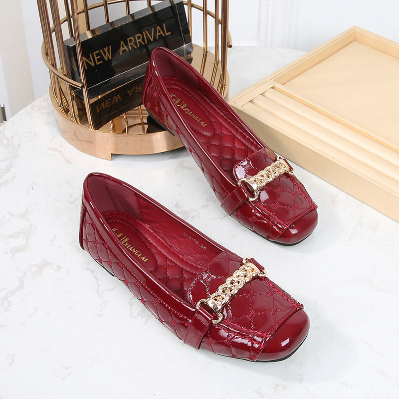 Women's Size Flat Bottom Pumps Western Style Casual Shoes