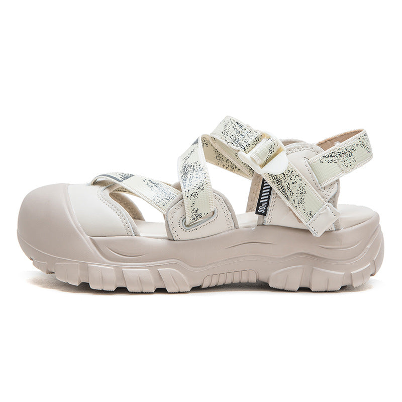 Women's Yi Style Thick Bottom Toe Cap Sandals