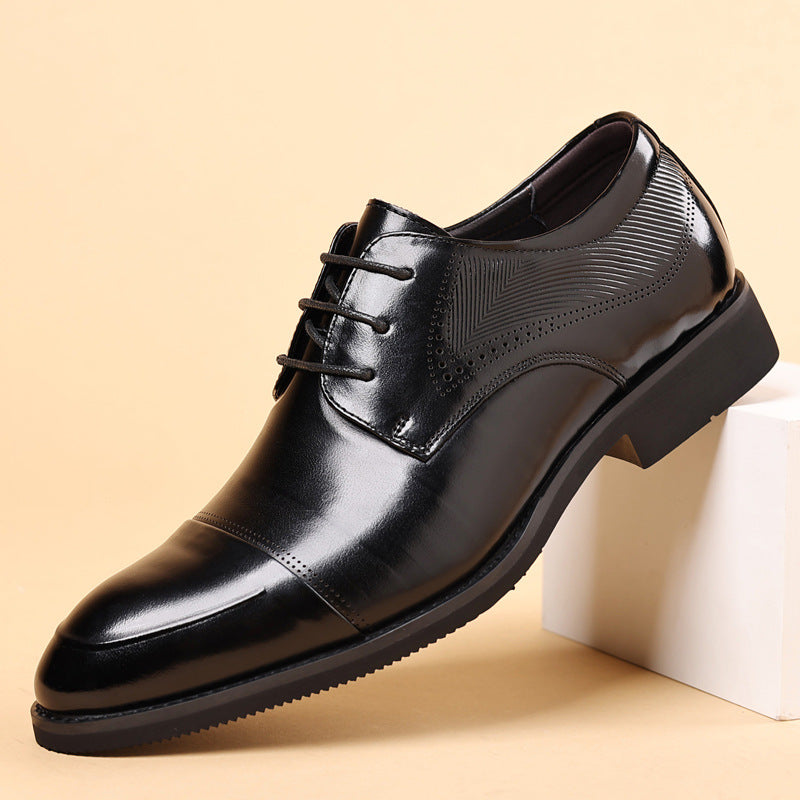 Men's Wear Genuine Wedding Simple Style British Commuter Breathable Men's Business Leather Shoes