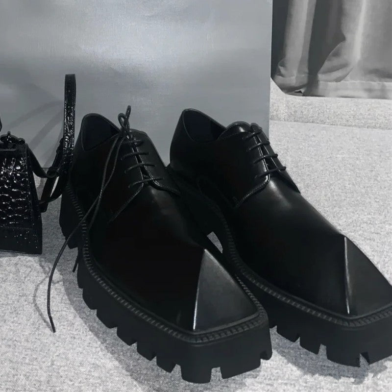 Women's Muffin Platform British Retro Deep Mouth Women's Shoes