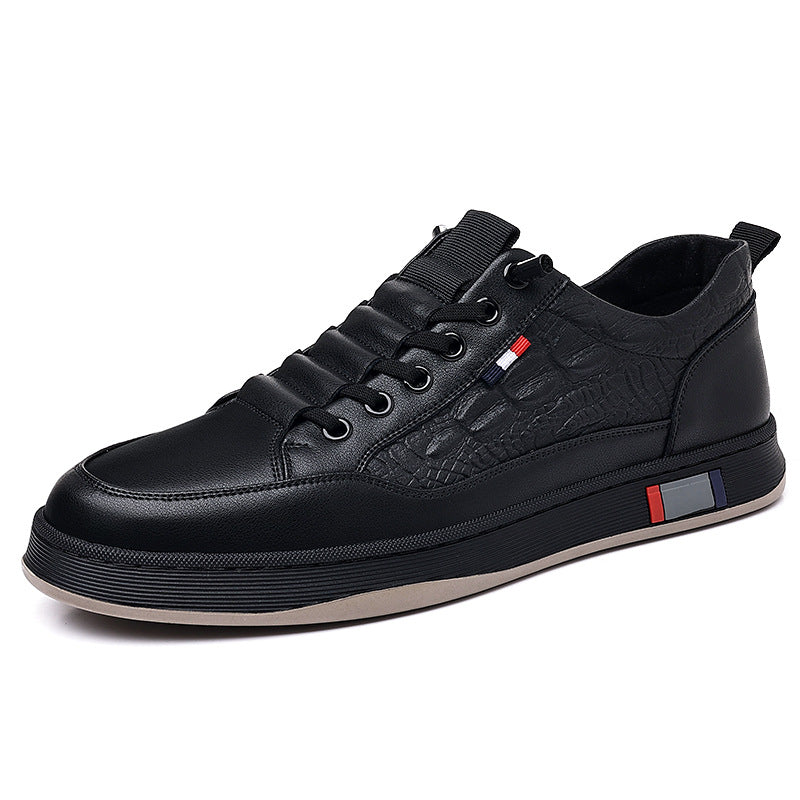 Men's White For Sports Trendy Breathable Men's Casual Leather Shoes