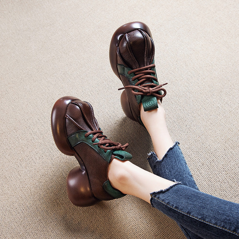 Women's Platform High Spring Retro Handmade Versatile Casual Shoes