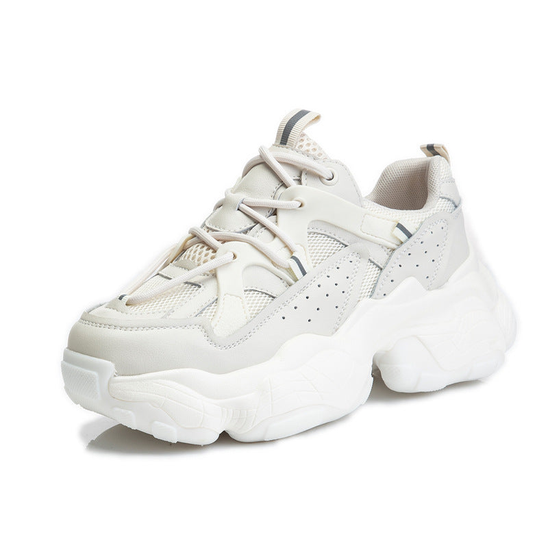 Women's Film Bottom Spring Running Breathable Genuine Raise Sneakers
