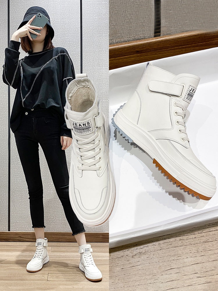 Women's Genuine High Top White Winter Warm Women's Shoes