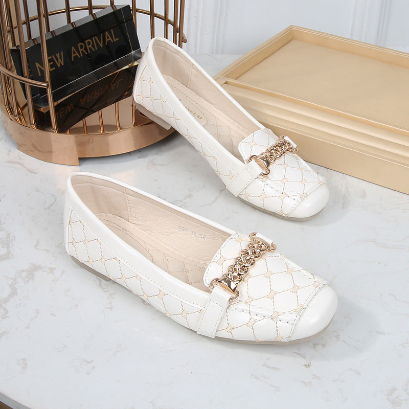 Women's Size Flat Bottom Pumps Western Style Casual Shoes