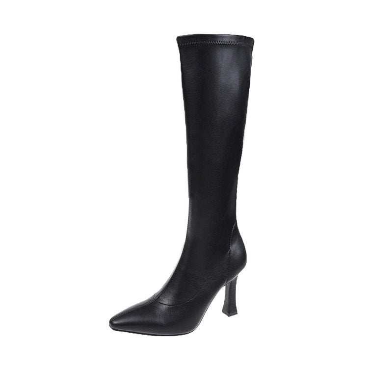 Female Pointed Toe High Riding Classy Stilettos Slimming Boots
