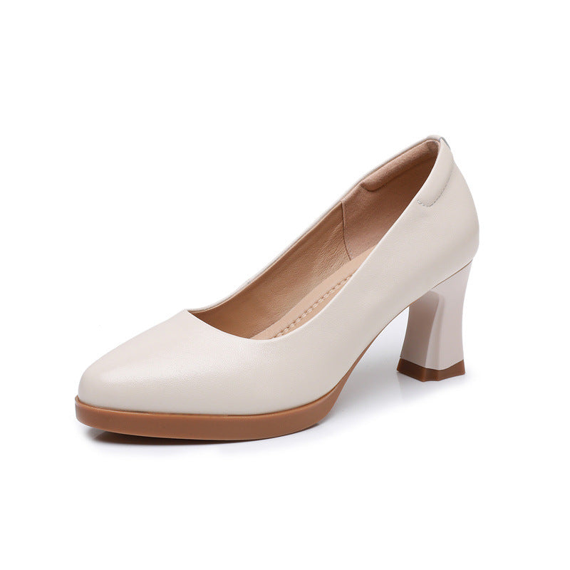 Women's High Chunky Shallow Mouth Catwalk Small Women's Shoes