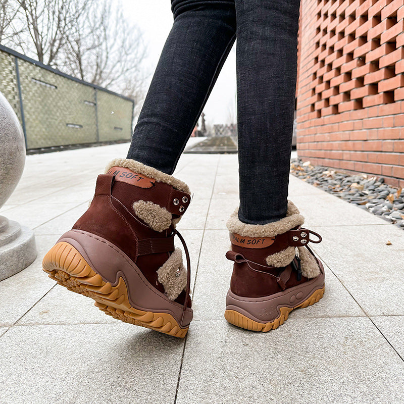 Women's Warm With Veet Winter Platform Dad Height Snow Boots