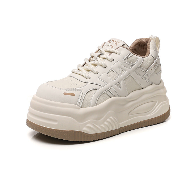 Women's Breathable Skateboard Platform Height Increasing Insole Women's Casual Shoes