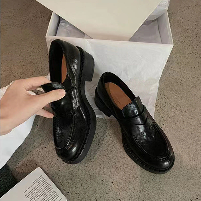 Women's Mom Retro British Style Pumps Imported Loafers