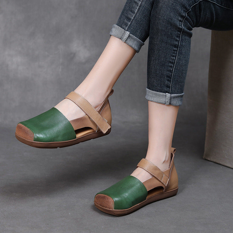 Women's Flat Hollowed Toe Box Color Matching Women's Shoes