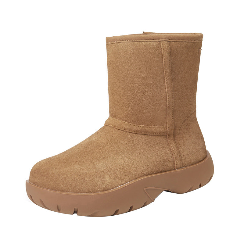 Integrated Middle Lamb Home Thick Warm Snow Boots