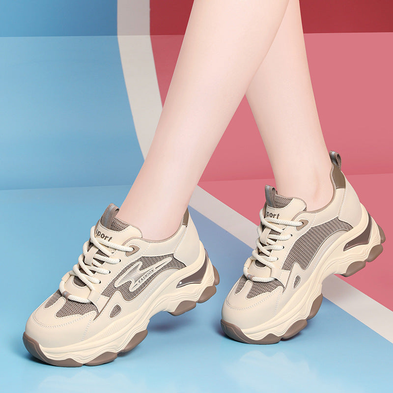 Women's Dad Spring Thick Bottom Height Increasing Sneakers