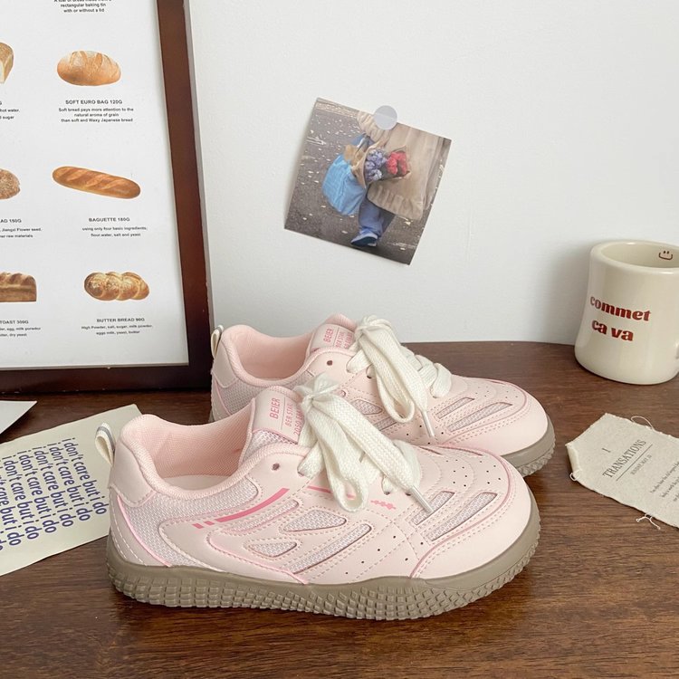 Women's Summer Platform Fashionable Breathable White Mesh Casual Shoes