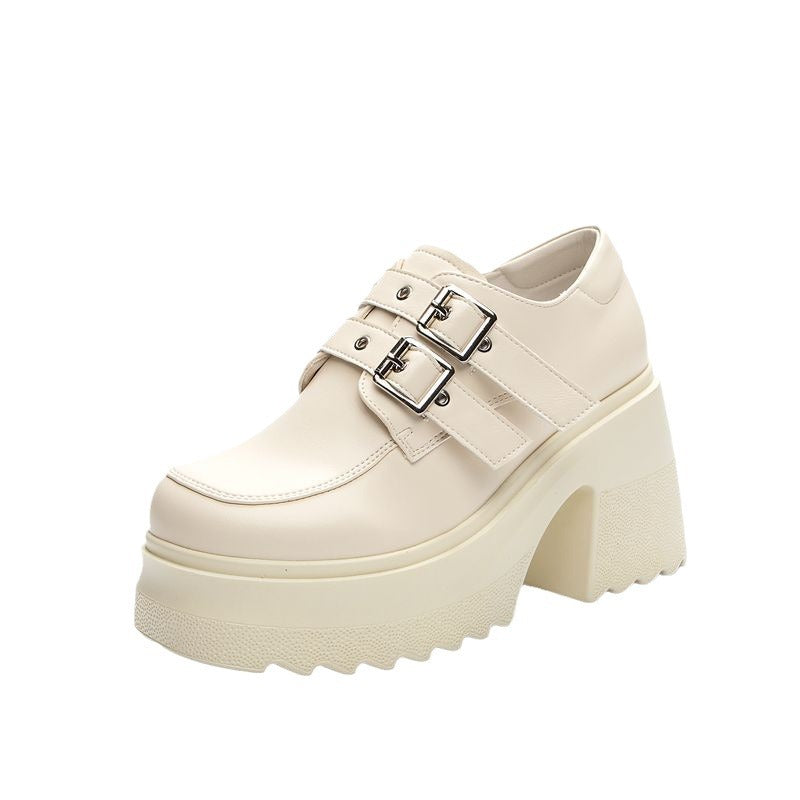 Women's Insole Small British Spring Platform Patent Loafers