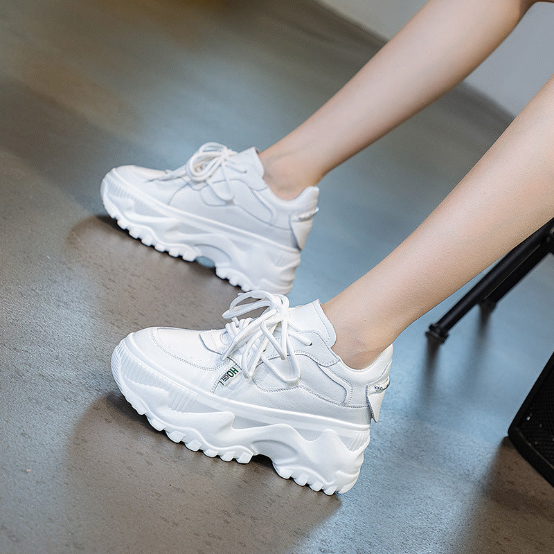 Women's Insole Solid Color Simple Dad Sports Casual Shoes