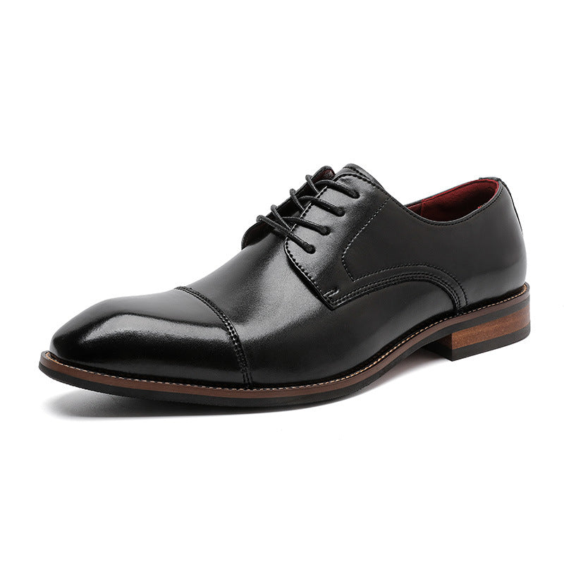 Men's Spring Business Formal Genuine Three Connector Leather Shoes