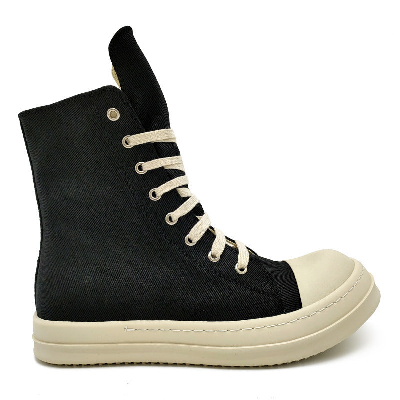 Men's Fashion Plus Size Thick-soled Black Couple Men's Board Shoes
