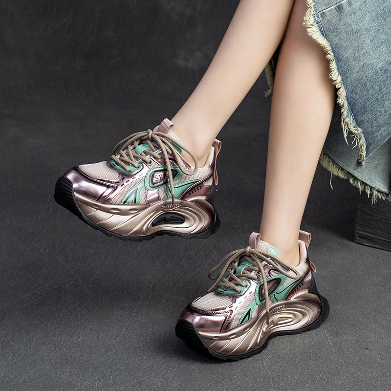 Women's Platform Dad Colorful Street Fashion Trendy Casual Shoes
