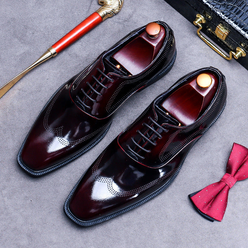 Men's Business Formal Wear British Lace Up Leather Shoes