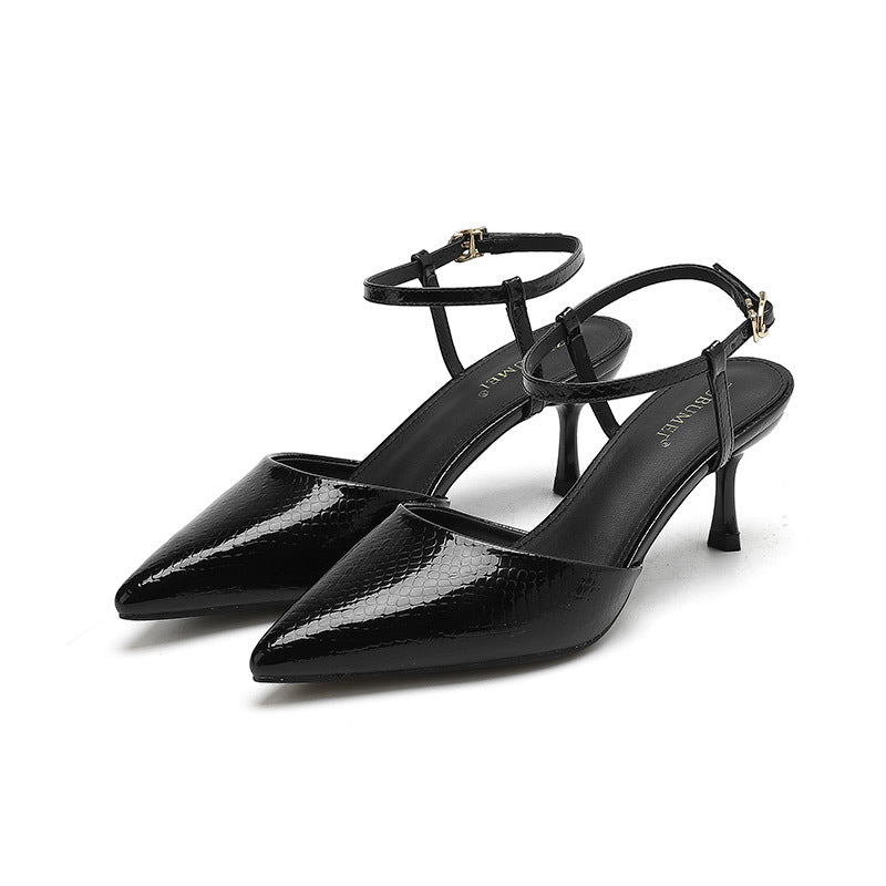 Women's Nightclub Toe Cap Back Empty High Pointed Heels