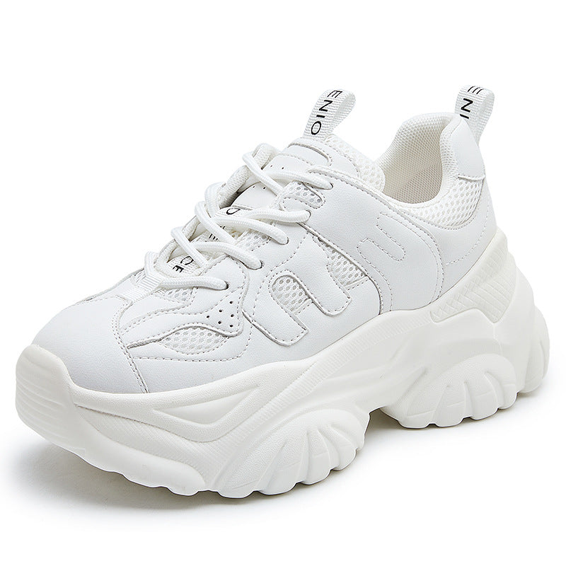 Women's Dad White Thick Bottom Sports Casual Shoes