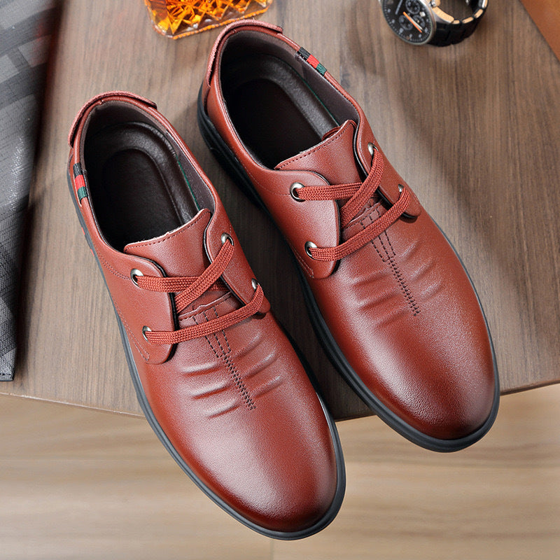 Men's Genuine Autumn Soft Comfortable Business Fashion Leather Shoes