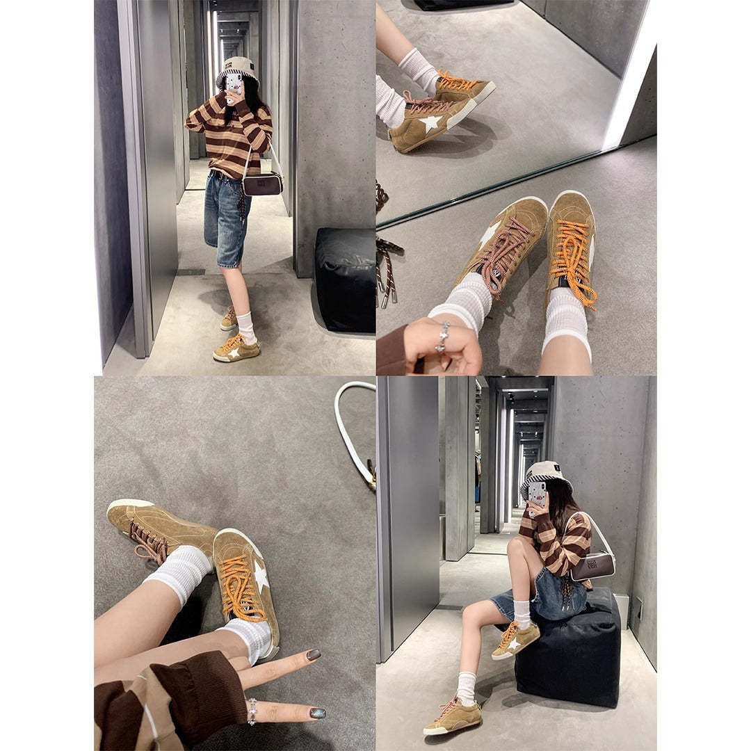 Second Generation Brushed Calfskin Vintage Mandarin Duck Sneakers