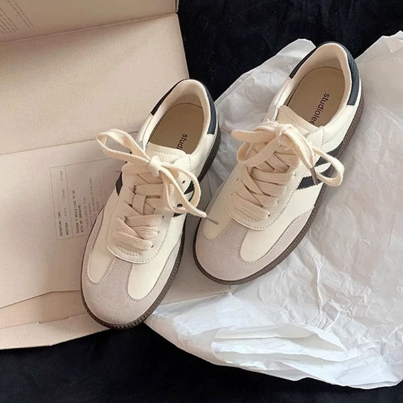 Women's Flat German Training White Spring Lightweight Soft Sole Casual Shoes